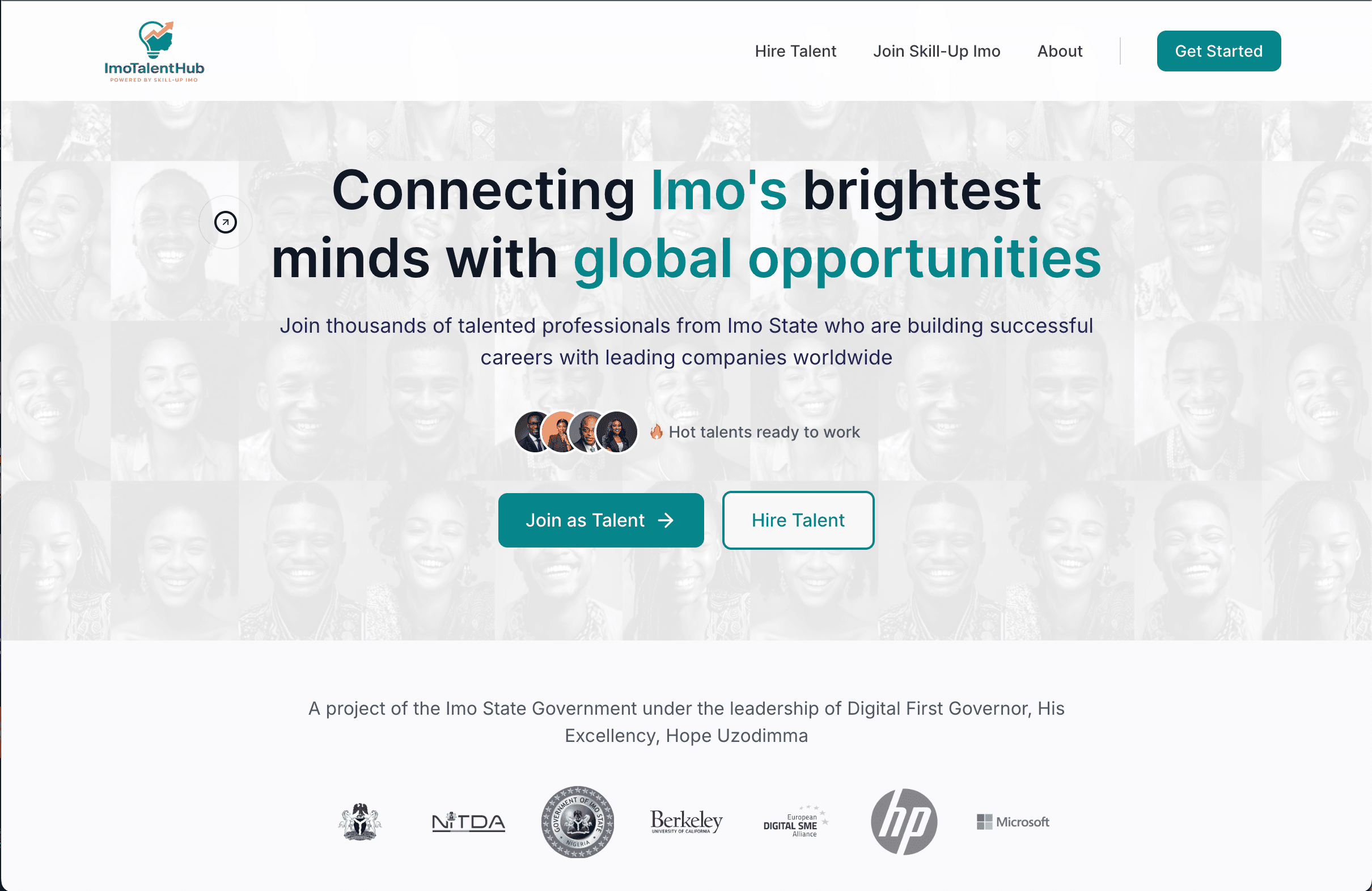 ImoTalentHub: Connecting 100,000 Imo Professionals Globally homepage screenshot